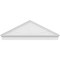 Ekena Millwork Peaked Cap Sunburst Architectural PVC Combination Pediment, 66"W x 23-3/8"H x 2-3/4"P (Pitch 6/12) PEDPC066X235PKC01 - alternate 6